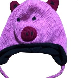 Knit Pig Animal Hat